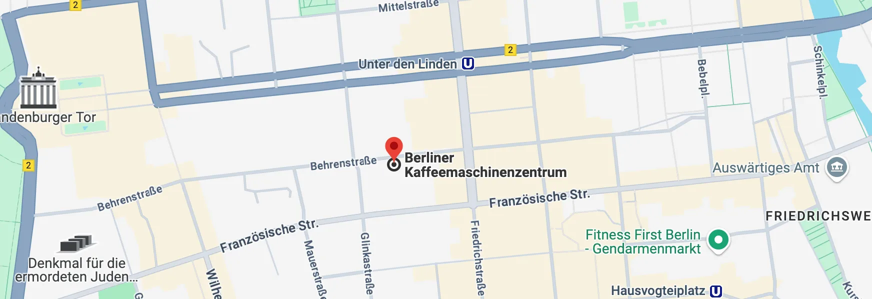 Berliner Kaffeemaschinen-Zentrum Standort